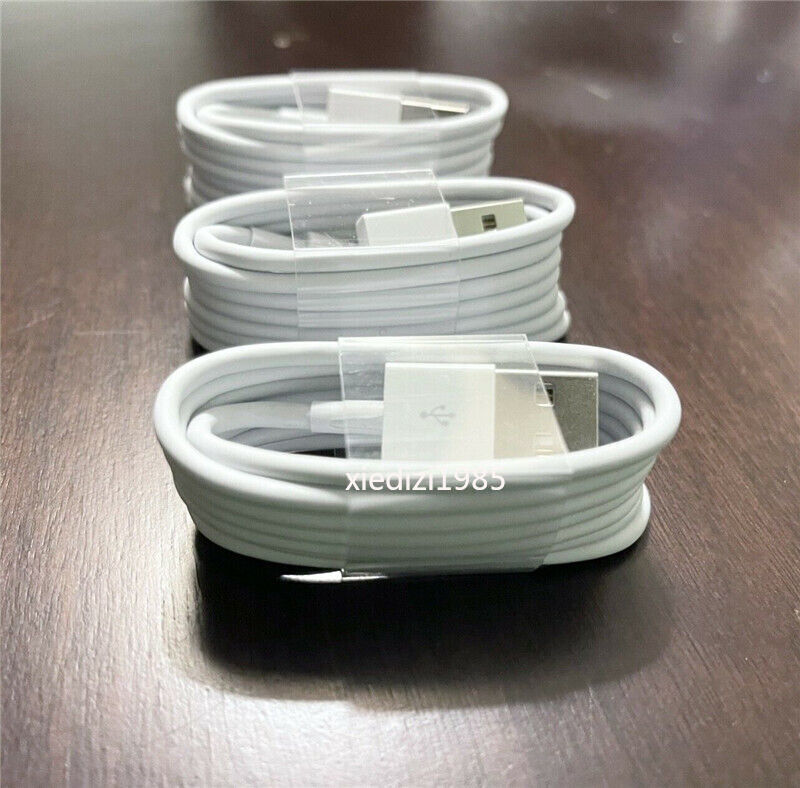 3-PACK OEM USB Data Fast Charger Cable Cord For Apple iPhone 5 6 7 8 X 11 12 MAX