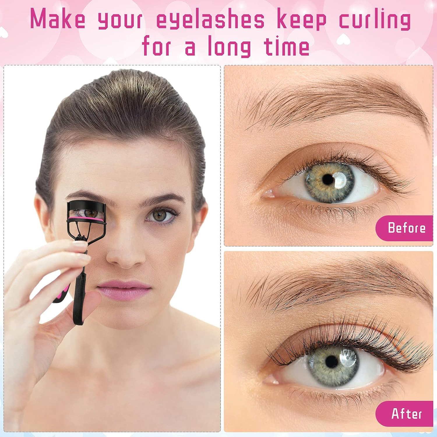 14 Pieces Eyelash Curler Kit Eyelash Comb Eyebrow Brush Tweezers False Eyelashes