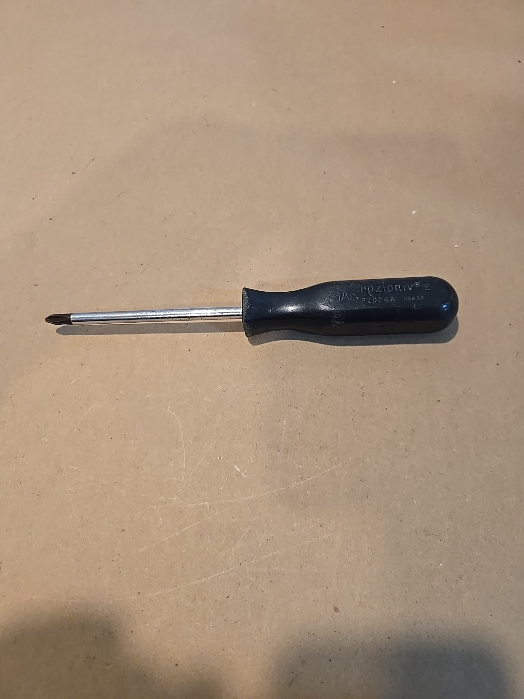 Mac Tools #2 Pozidriv Screwdriver Black Hard Handle USA PZD24A