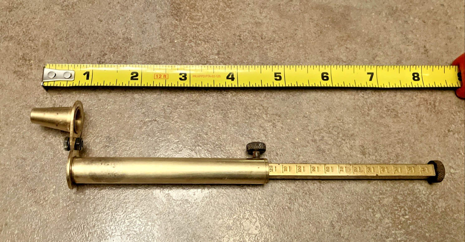 VTG Brass Black Powder Deluxe Adjustable Measure 0 to 120 Grains Swivel Funnel