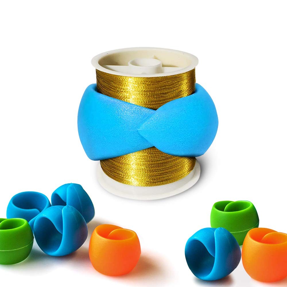 48 pcs Thread Spool Huggers to Prevent Thread Unwinding and Keep Thread Tails...