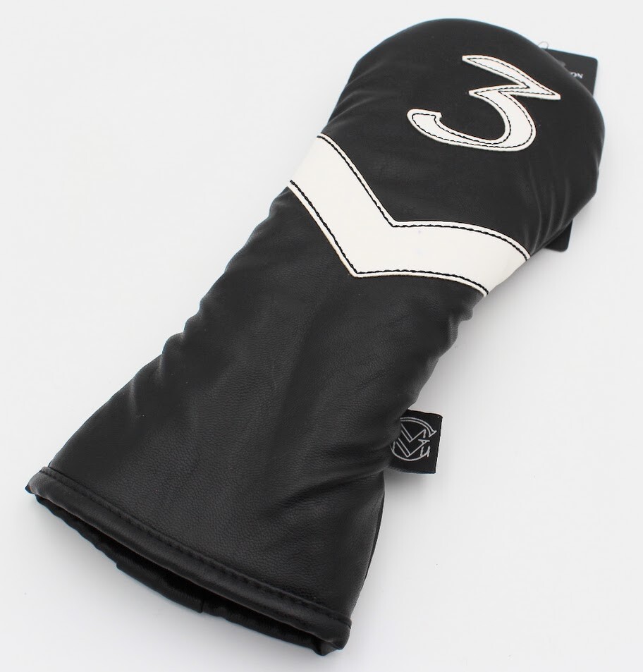 NEW Maxfli Vintage Collection Black/White #3 Fairway Wood Golf Club Head Cover