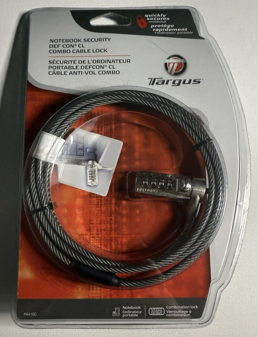 Targus Defcon CL Laptop Computer Cable Lock (PA410U)