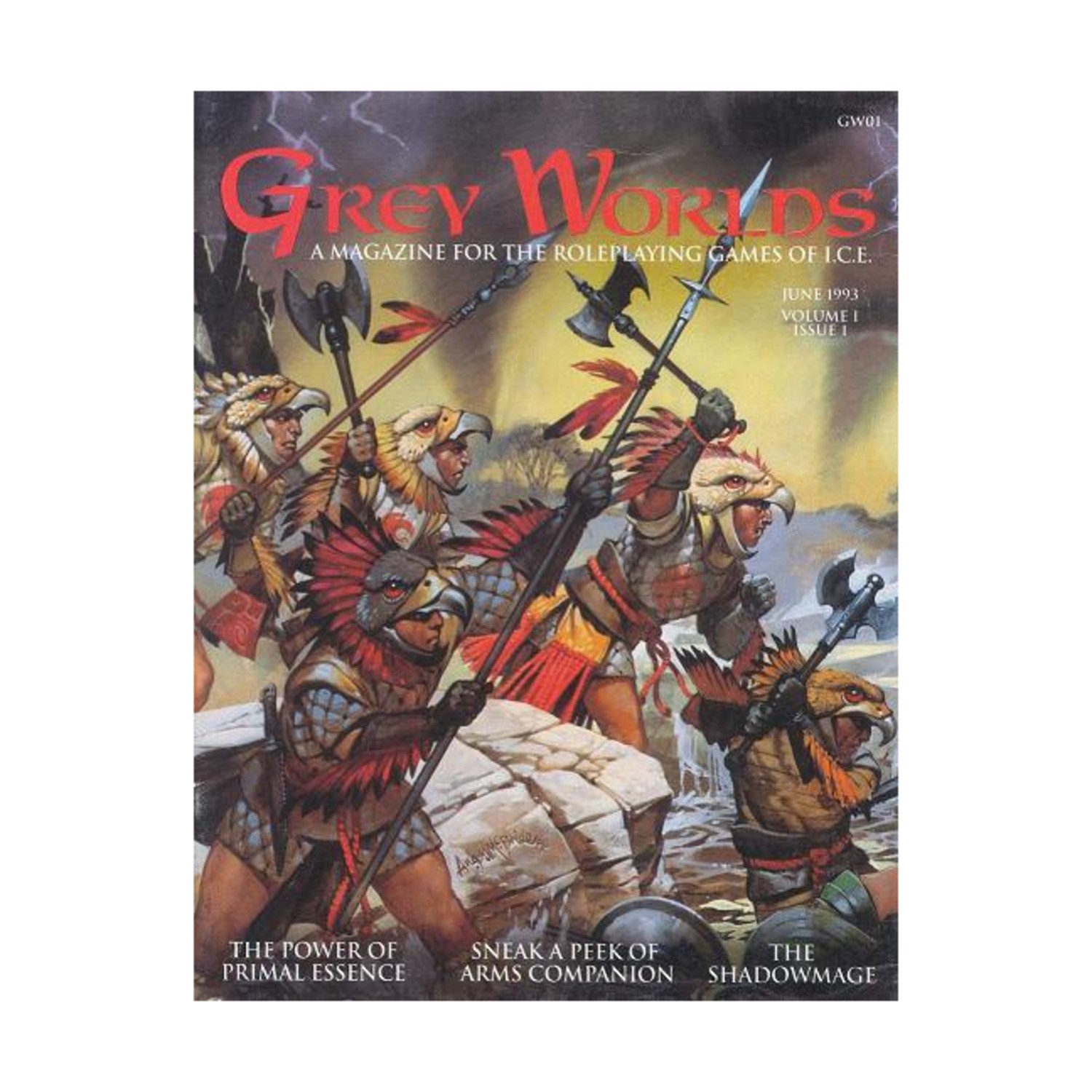 ICE Grey Worlds Mag #1 "Power of Primal Essence Shadowmage" Mag VG