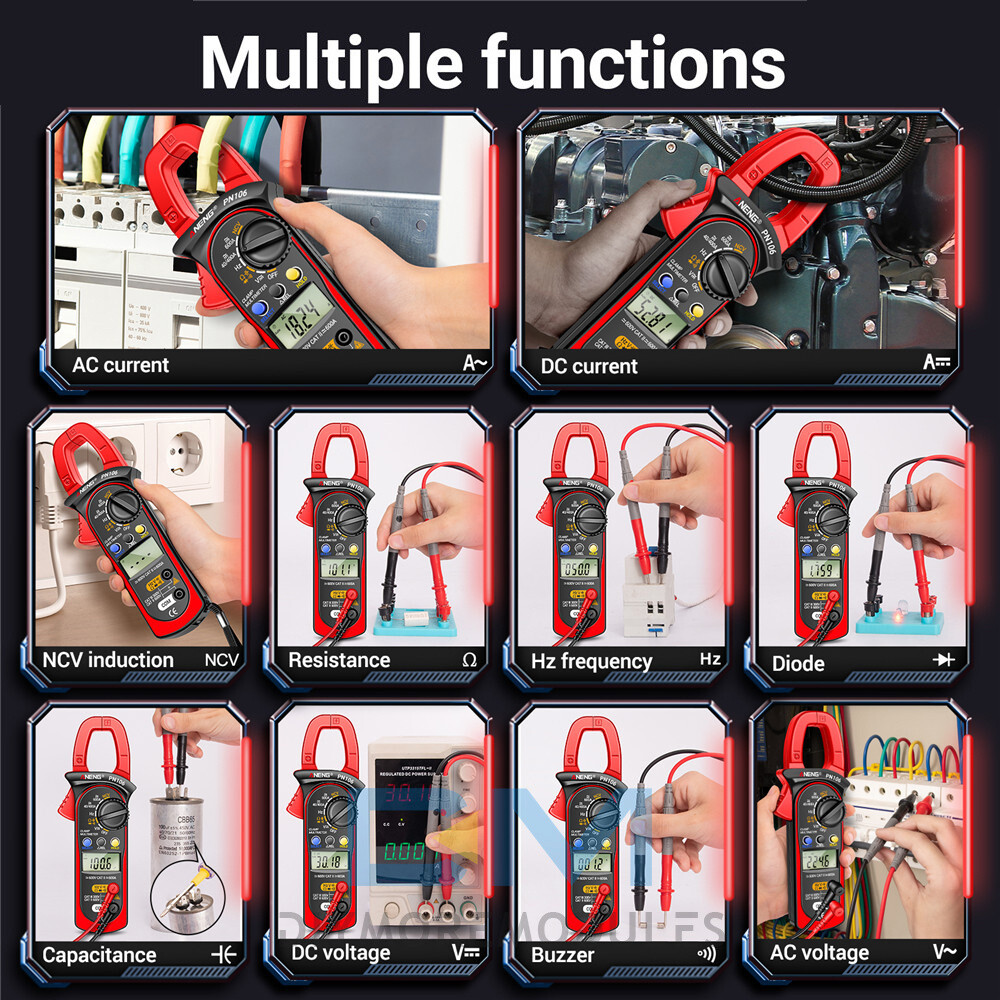 ANENG PN106 Digital Clamp Meter Multimeter Auto Range DC AC Voltage Ammeter