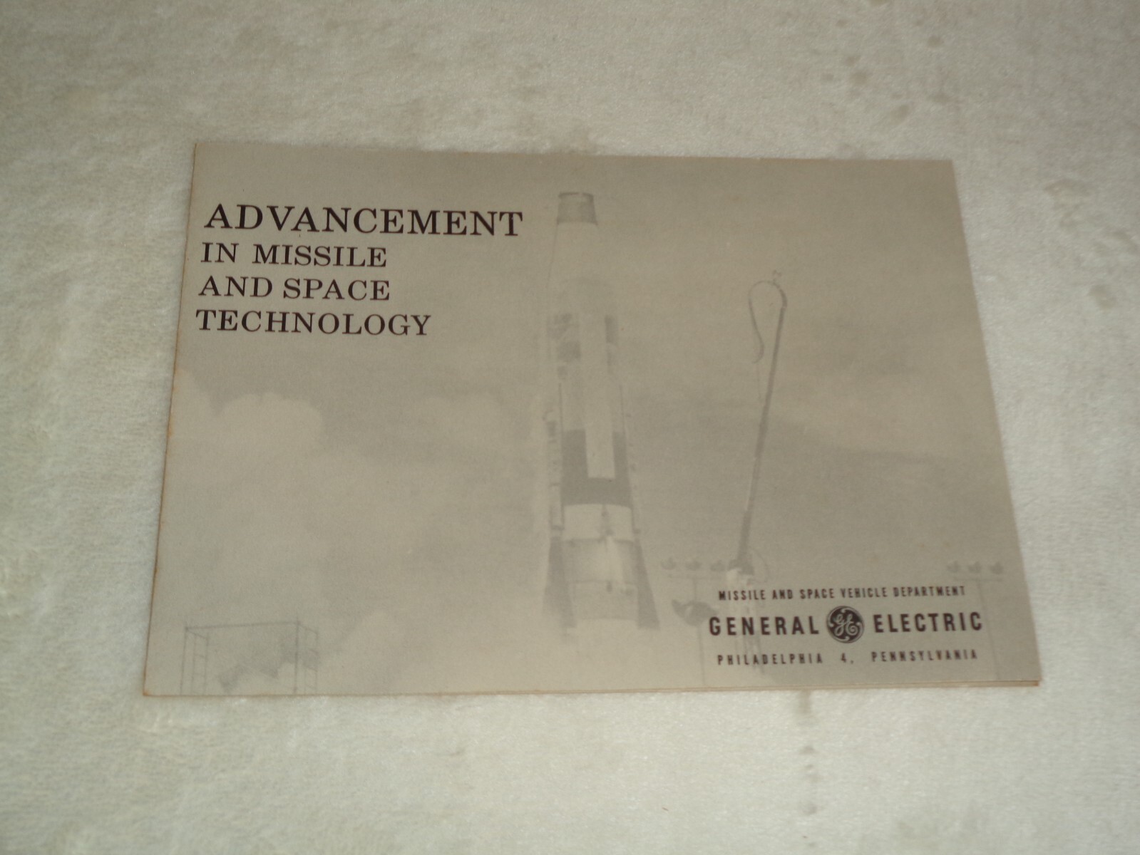 General Electric Advancement in Missile & Space Technology Vintage Rare Brochure