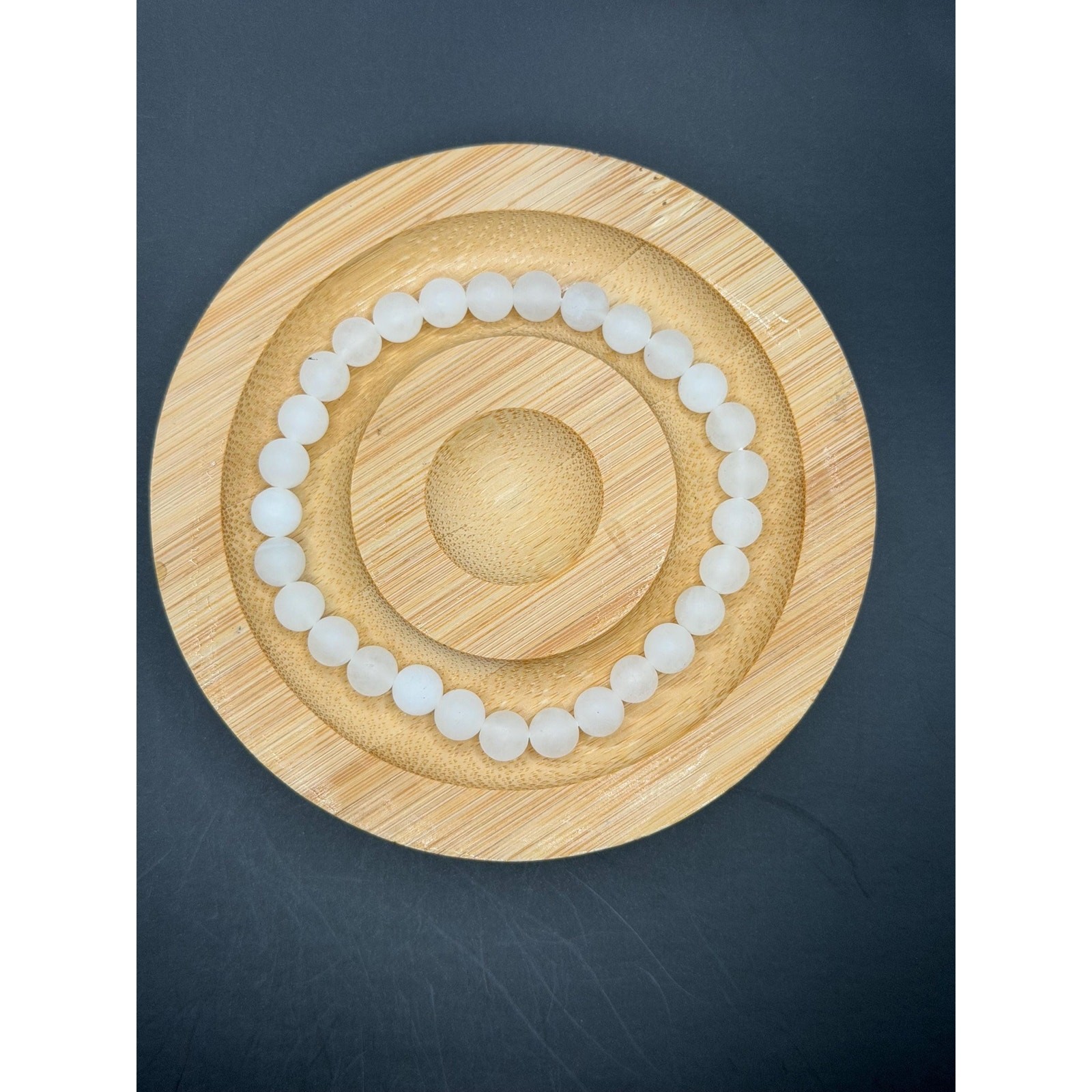 Matte White Quartz 6mm Bracelet