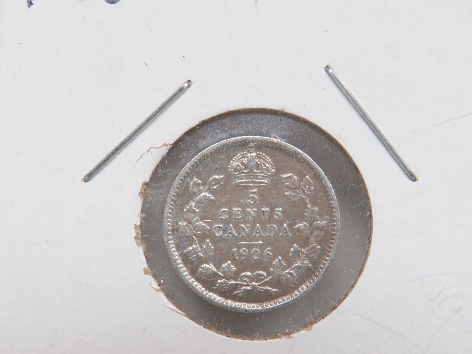 1906 Canada Silver 5 Cents Edward VII I-15514