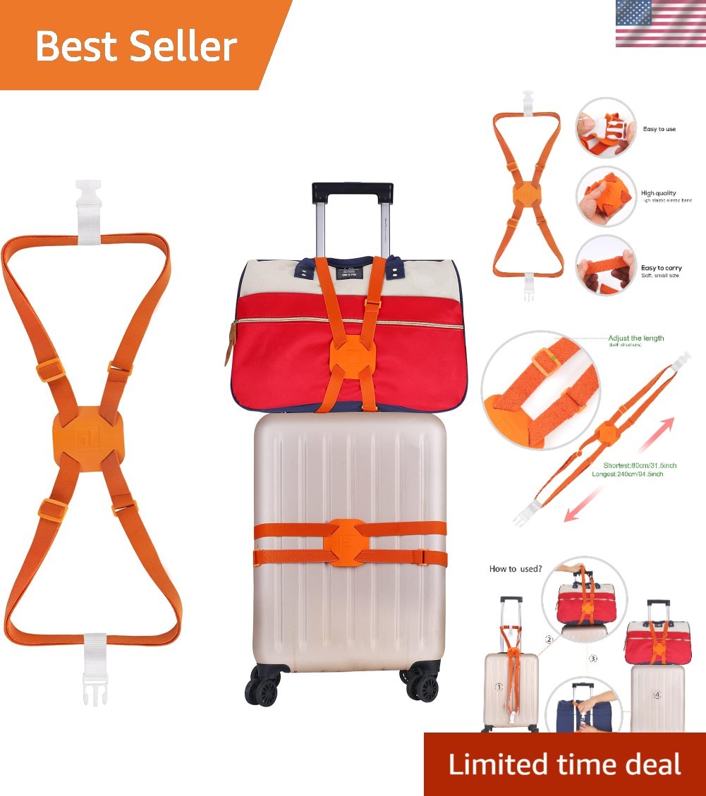 Heavy Duty Collapsible Travel Strap in Orange – Simplify Your Suitcase Packing!