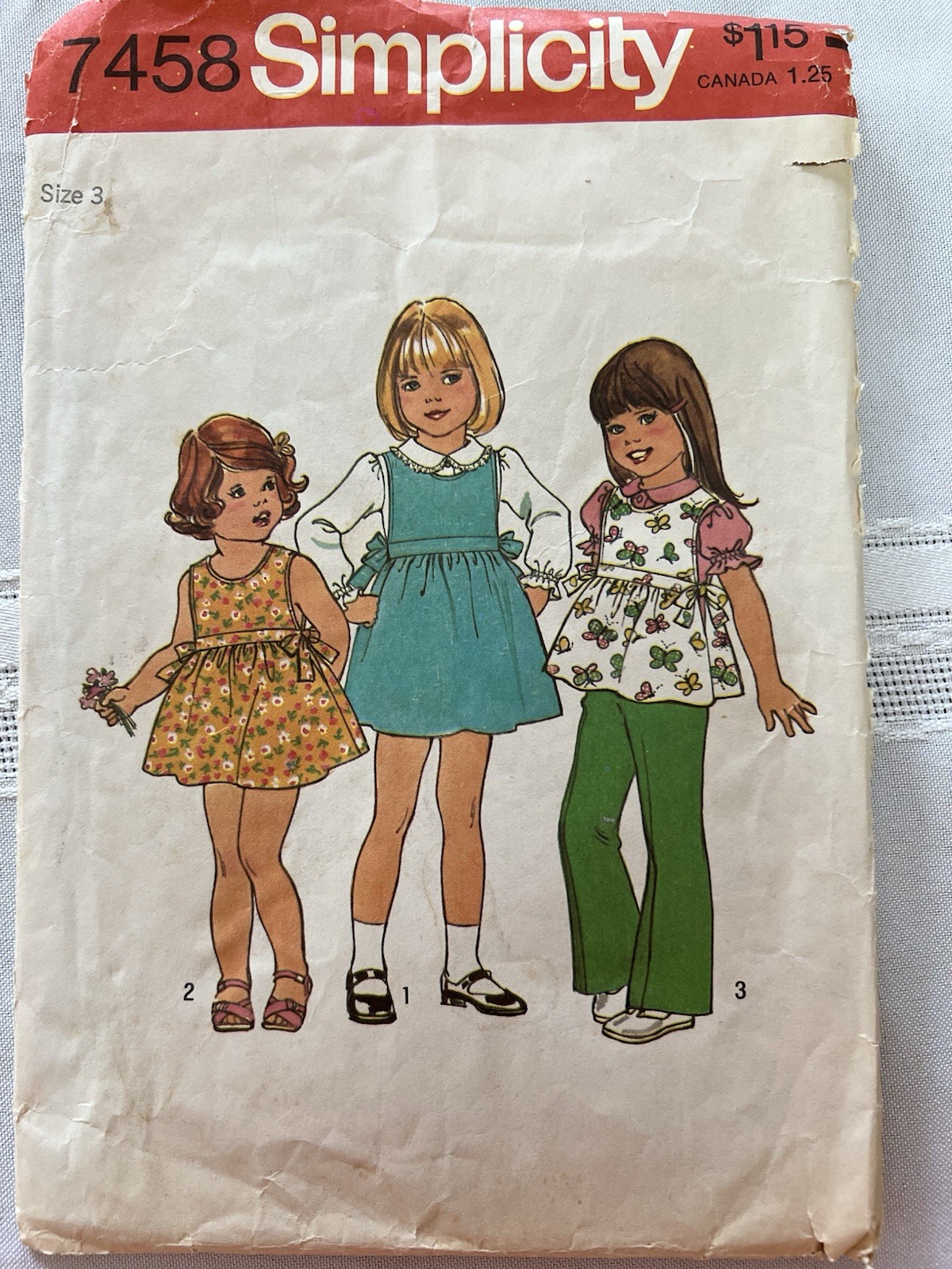 Vintage 1976 Simplicity #7358 Sewing Patterns. Child Size #3