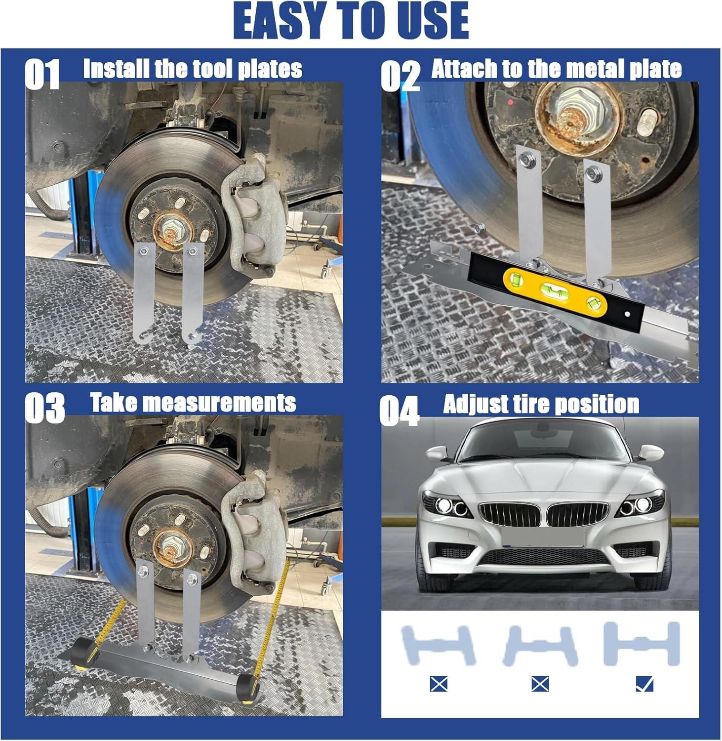 Versatile Wheel Alignment Tool with Measuring Tapes - Perfect for ATVs & Trucks