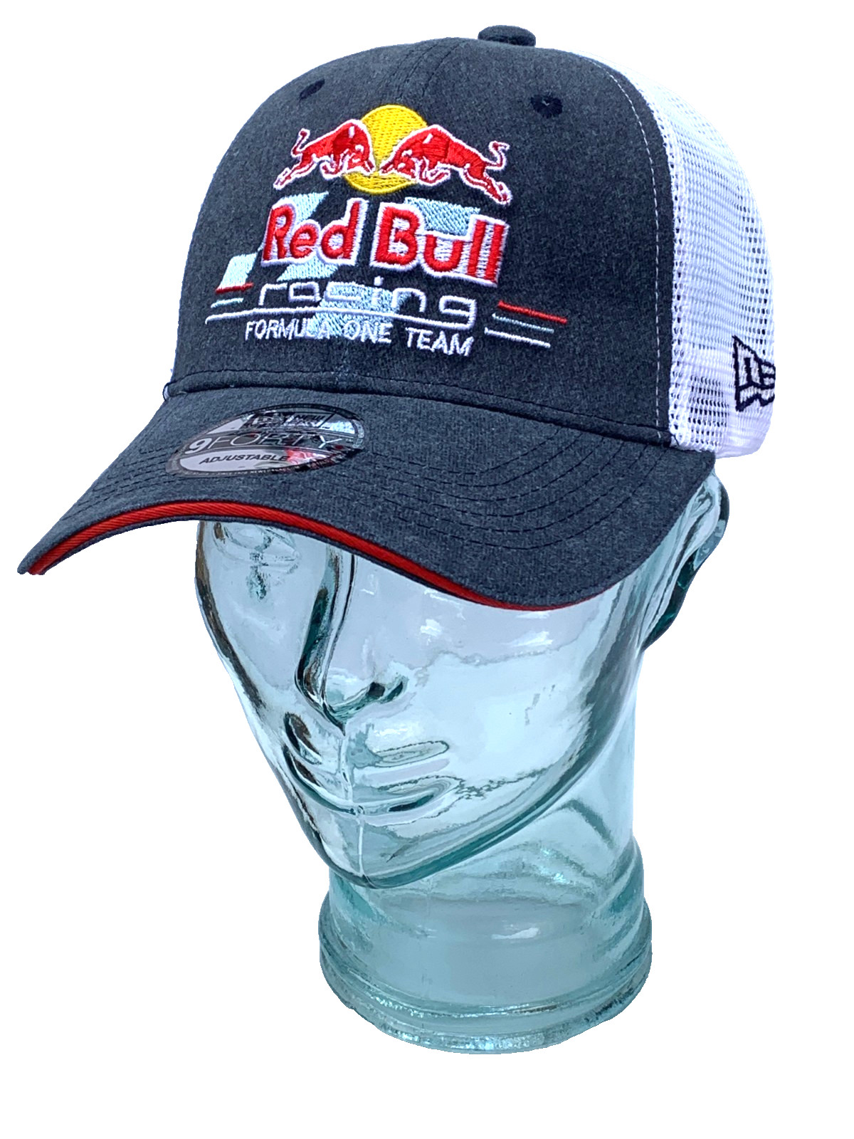 F1 Racing. Retro. 2025 Bluish Gray & White Mesh Trucker Cap. Top Quality.