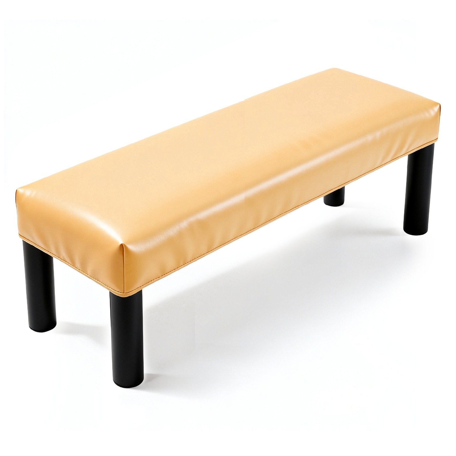 Stretch PU Waterproof Dining Bench Slipcover 39.4"-47.2", Yellow