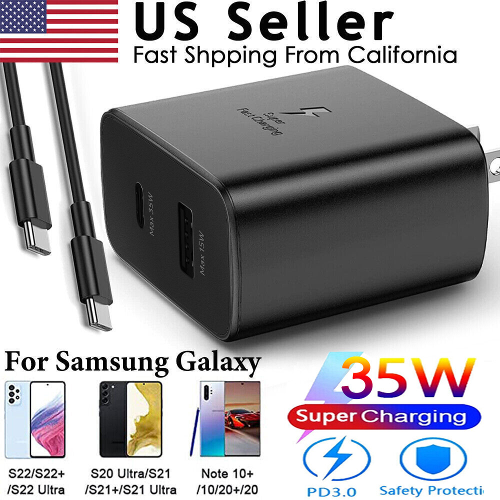 Super PD Power Adapter Duo Wall Charger+Cable For Samsung For Xiaomi Android