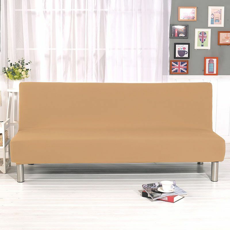 Futon Slipcover Armless Sofa Cover Stretch Full Folding Bed Protector Elastic