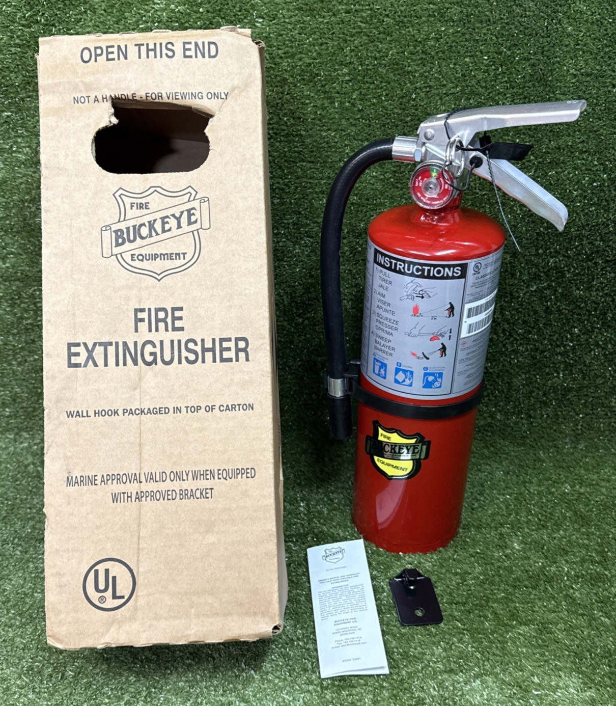 NEW Buckeye 5 lb ABC Fire Extinguisher 10914 Unused 2024 w/ Wall Bracket In Box