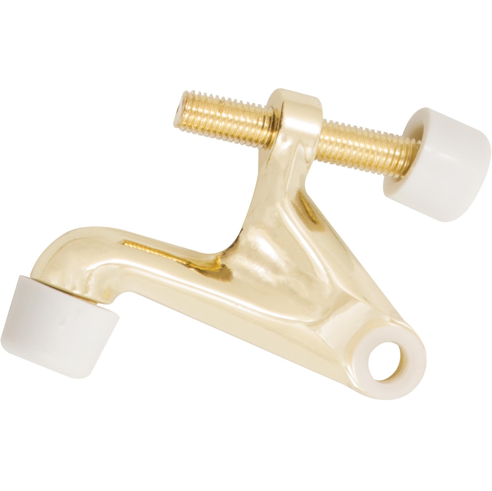 Heavy-Duty Hinge Pin Door Stop with Colored Tips, Polished Brass by Stone Harbor