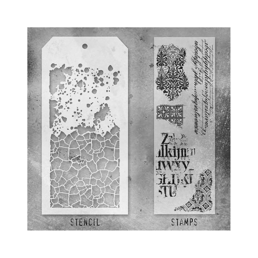 Stampers Anonymous Mixed Media Stamps & Stencil - #123, THMM123