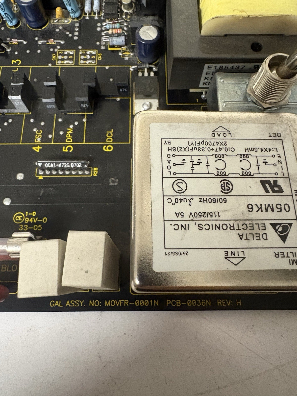 GAL MOVFR-0001N PCB-0036N Elevator Door Operator Control Board