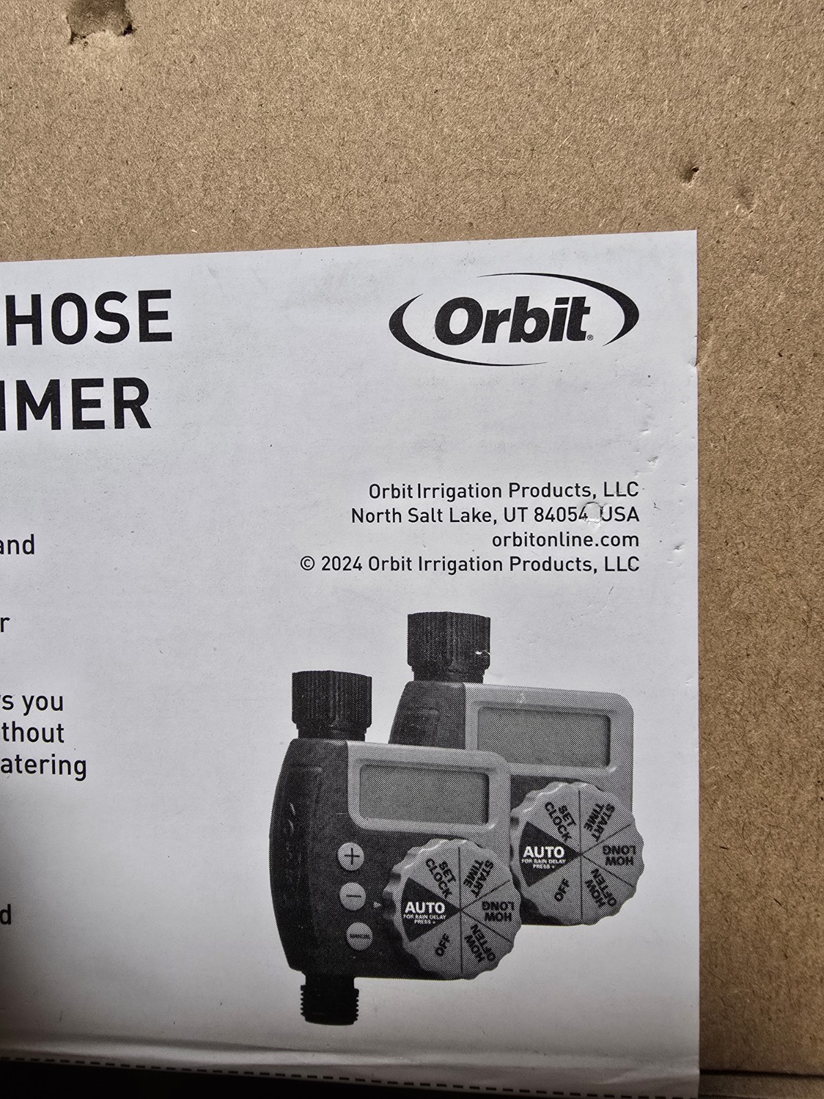Orbit 62067 Programmable Digital Hose Watering Timer 2 Pack 1 Outlet Automatic
