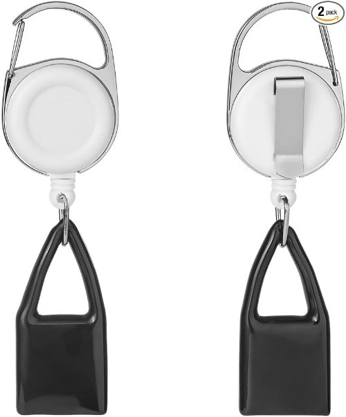 2PCS Retractable Lighter Leash, Anti Lost Lighter Holder Keychain Color: White