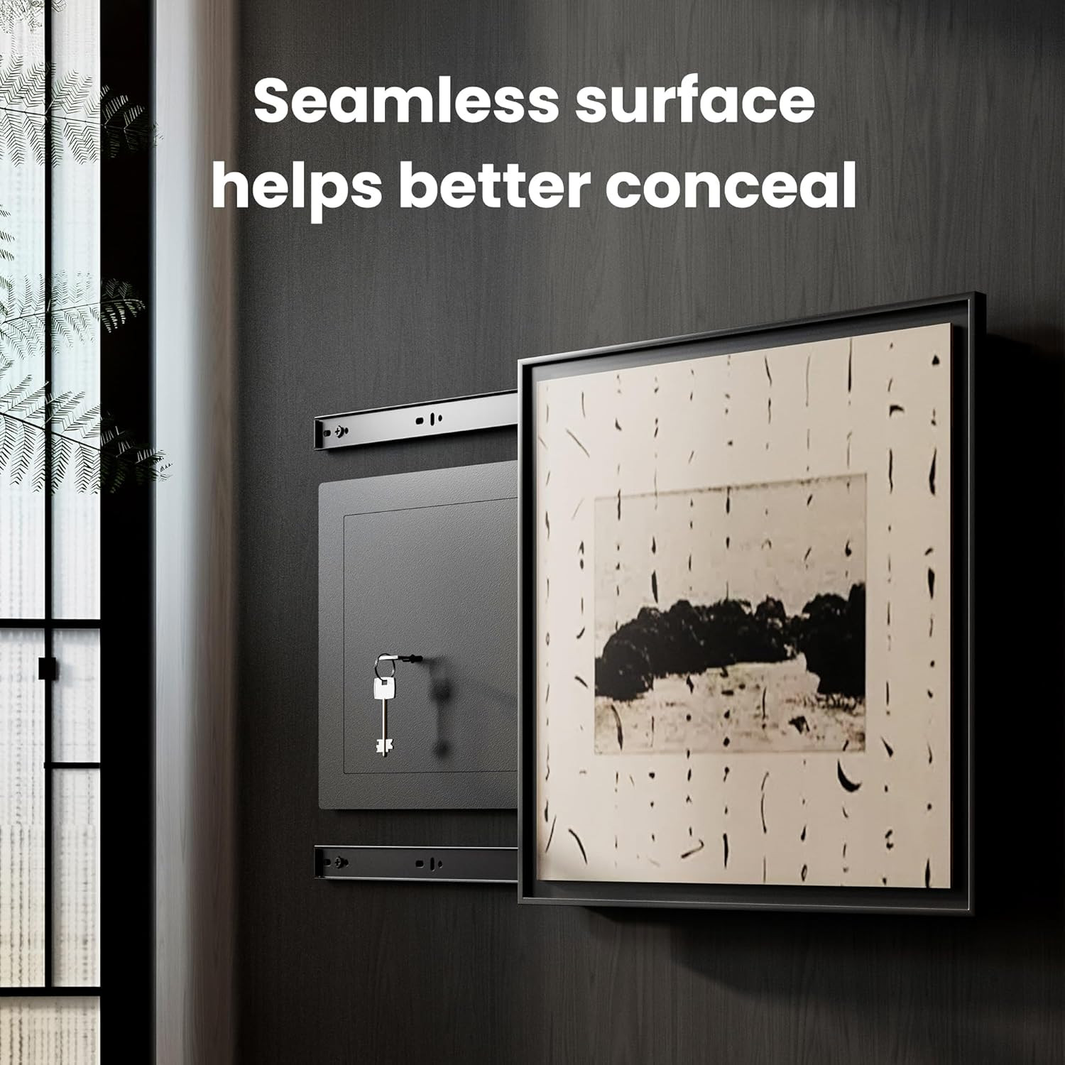 Small Hidden Wall Safe with Removable Pegboard for Jewelry & Documents