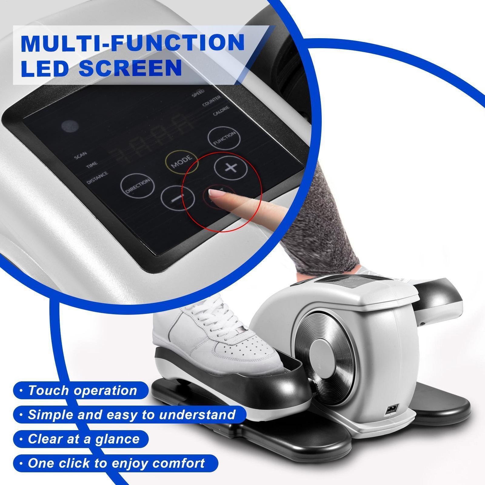 Ellipse Leg Exerciser, Under Desk Elliptical Machine Seated Machine