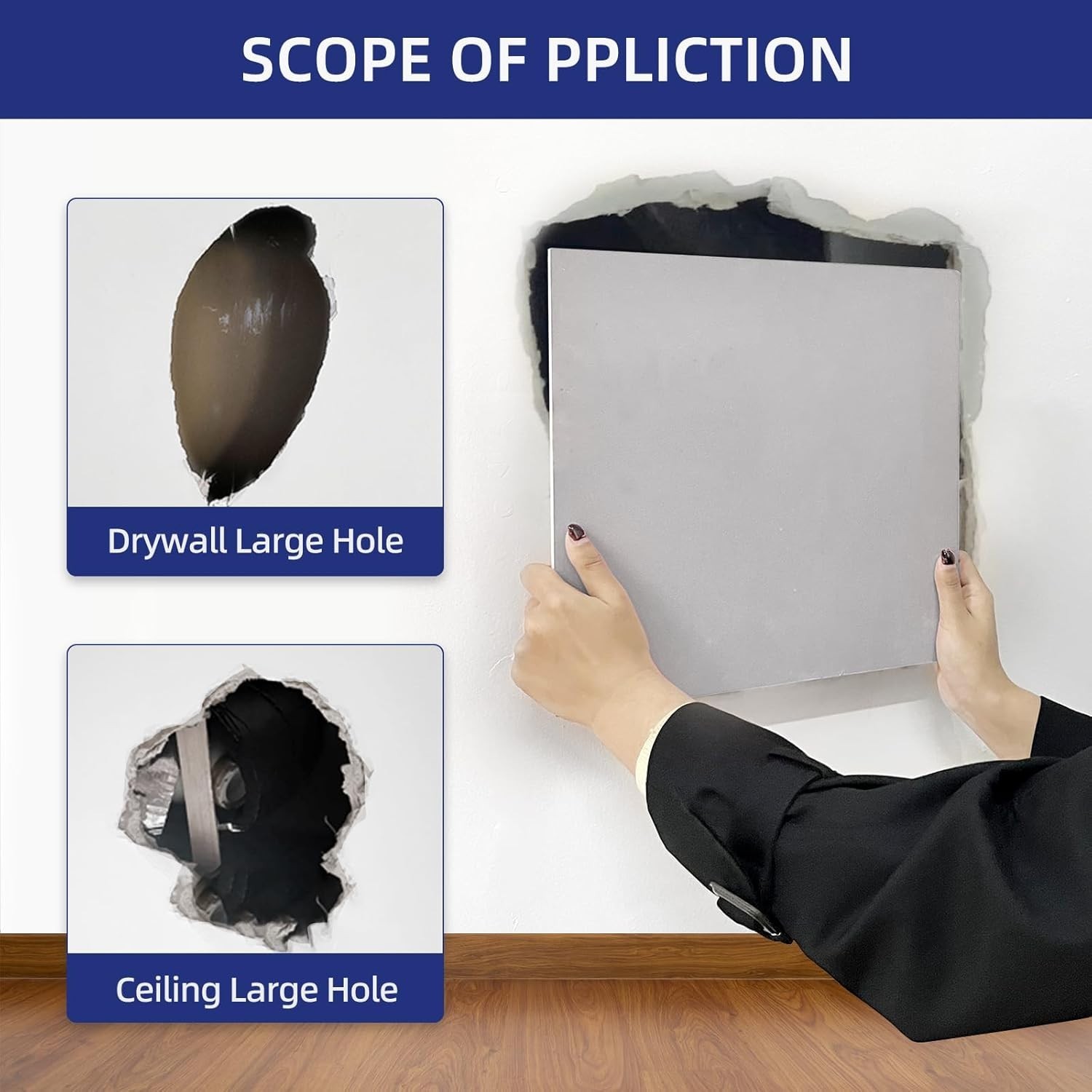 Professional 12" Drywall Patch Kit - Easy Home Repair Solution for Everyone