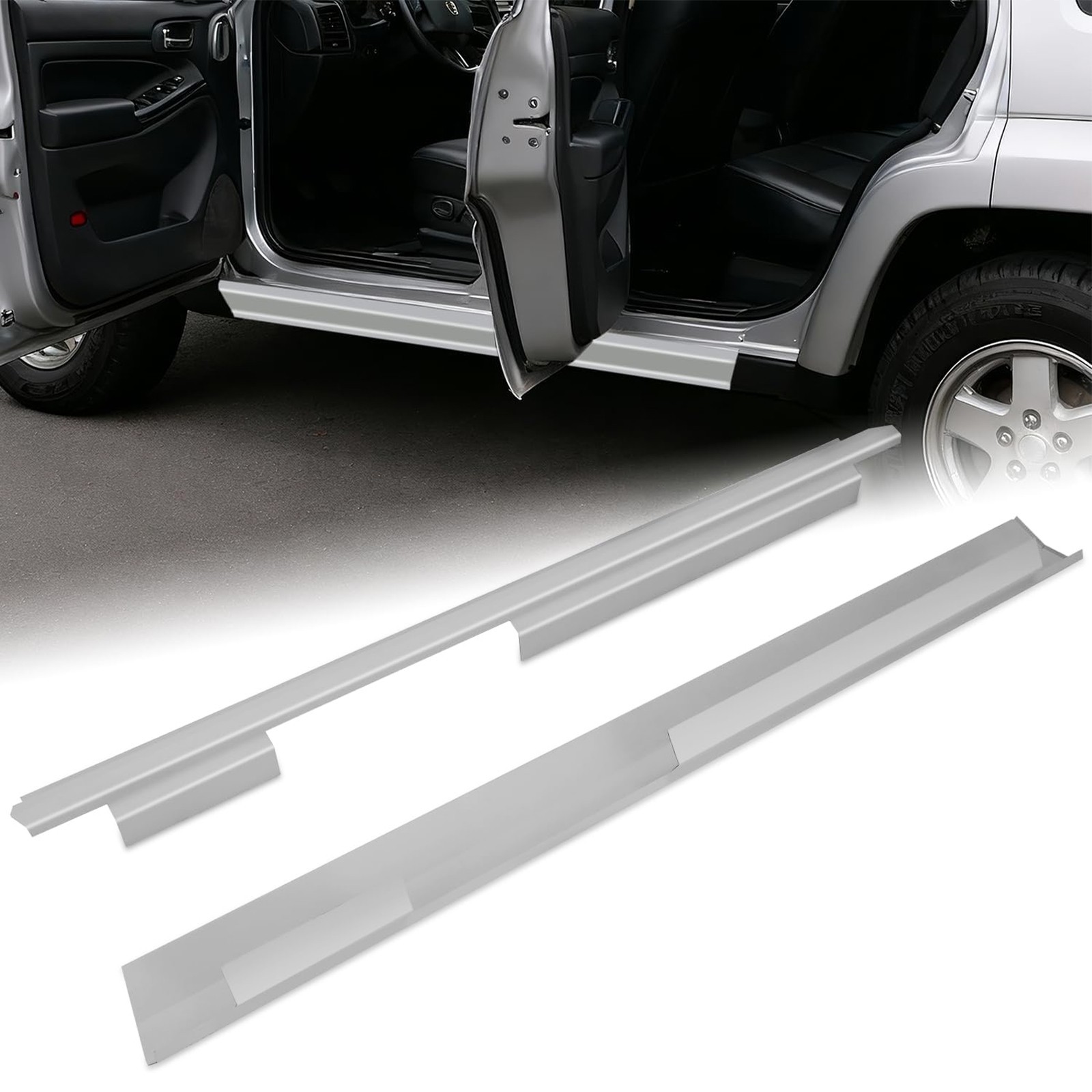 Driver +Passenger Side Slip-on Rocker Panel For 2002-2007 Jeep Liberty 4Door