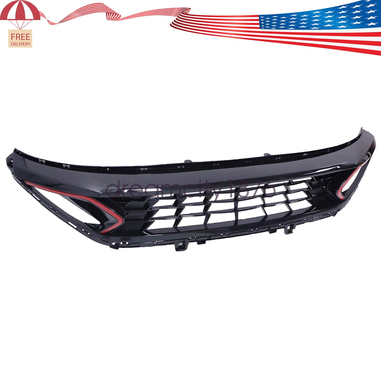 Front Bumper Grille Fit Kia Forte GT 2022-2024 86530M7600 W/O Intelligent Cruise