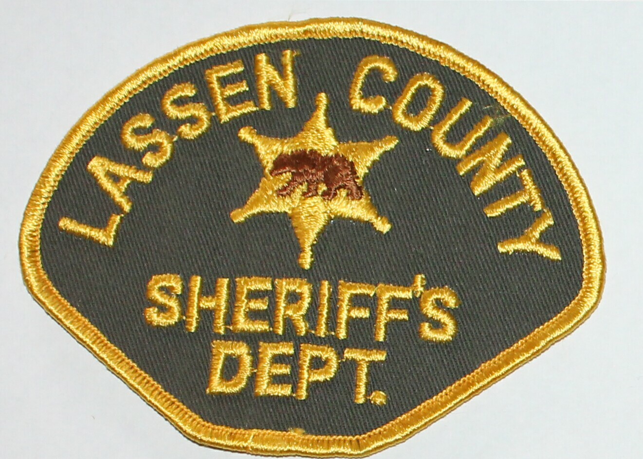 Very Old LASSEN COUNTY SHERIFF'S DEPT California 1st Issue Vintage Olive Drab CA