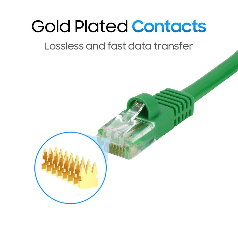 75FT Cat5e Ethernet Cable UTP LAN Network Patch Cord RJ45 Cat 5e Cable - Green