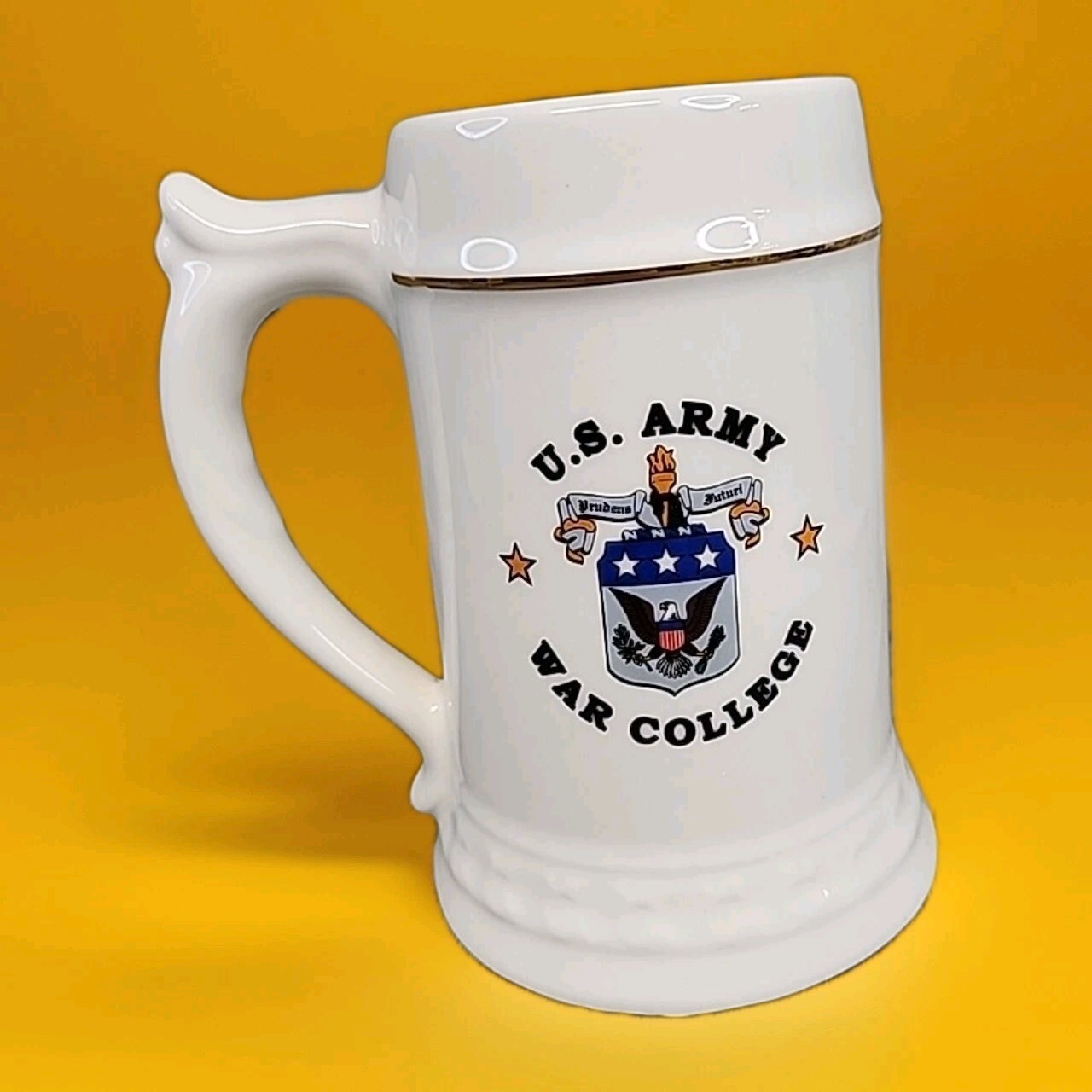 U.S. Army War College Stein / Beer Mug LaViolette Group Large Heavy w/ Handle