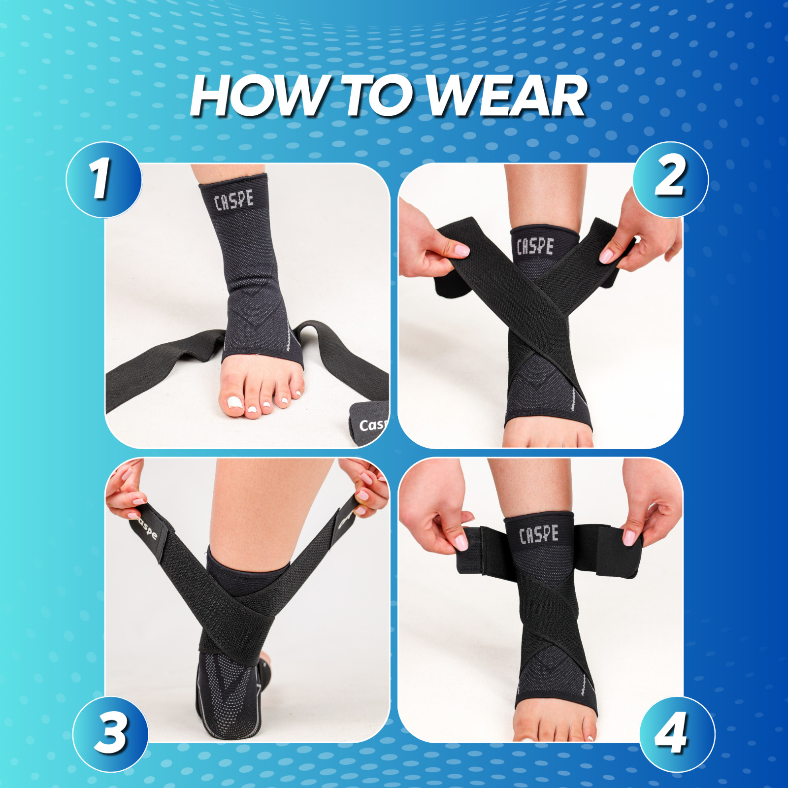 Ankle Brace Support Compression Sleeve Plantar Fasciitis Pain Relief Foot Wrap