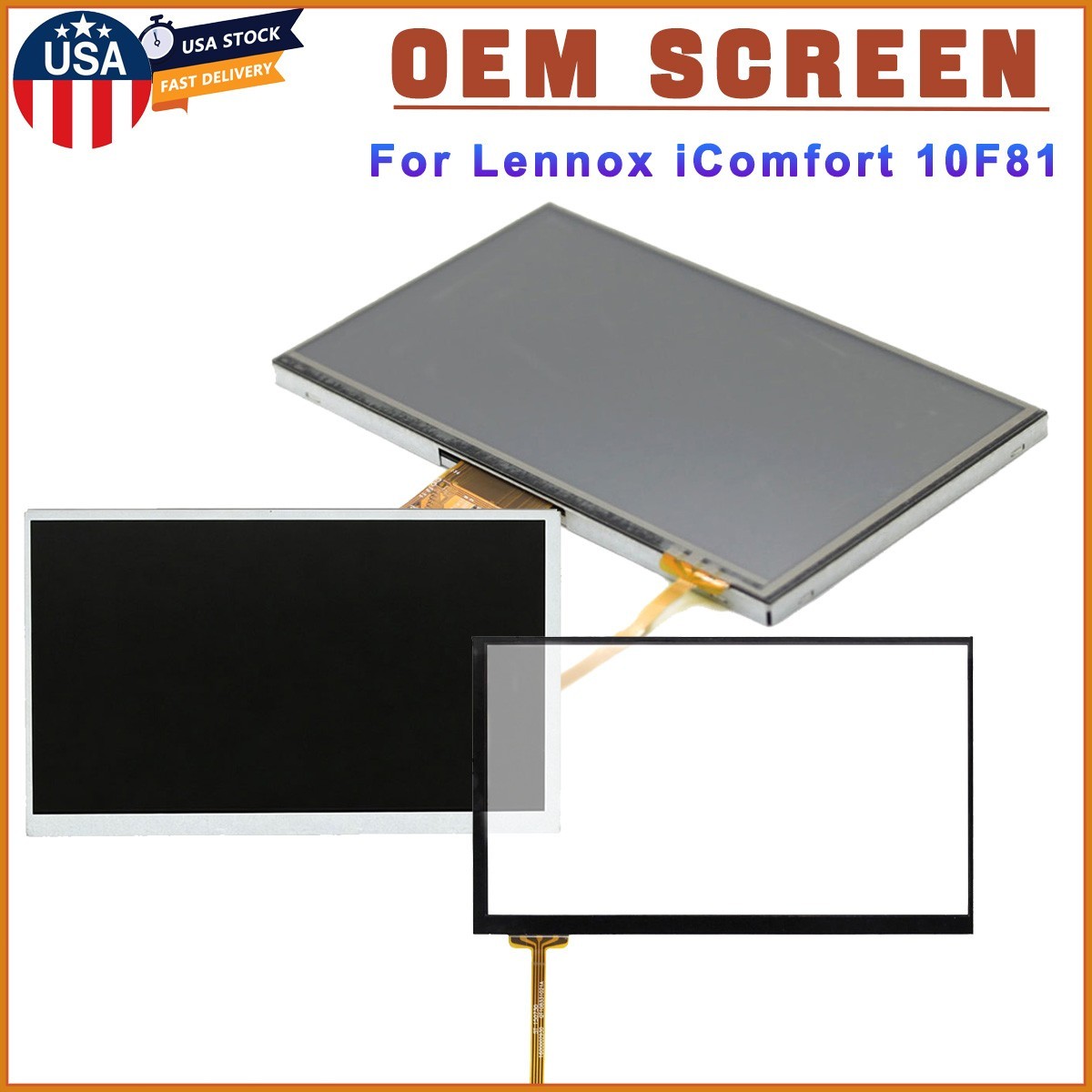 OEM LCD Display Touch Screen Digitizer Assembly Replace TO Lennox iComfort 10F81