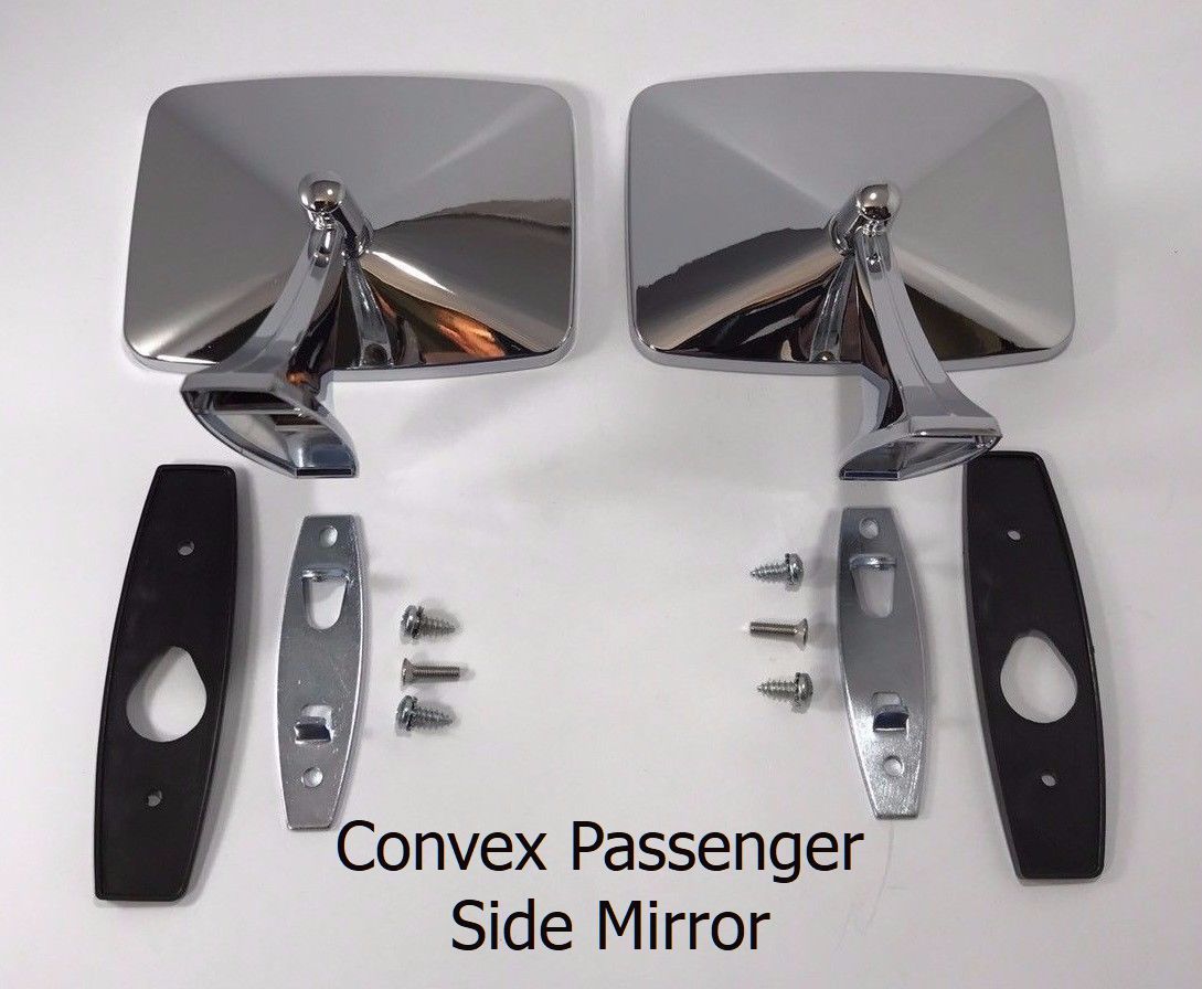 Pair Driver & Convex Passenger Side Rear View Mirrors For 1973-1987 Chevy Truck