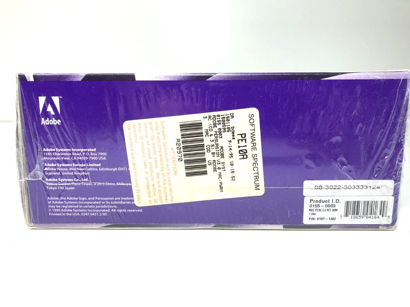 SEALED Adobe Persuasion 3.0 Macintosh 3D Charting Presentation Big Box Software