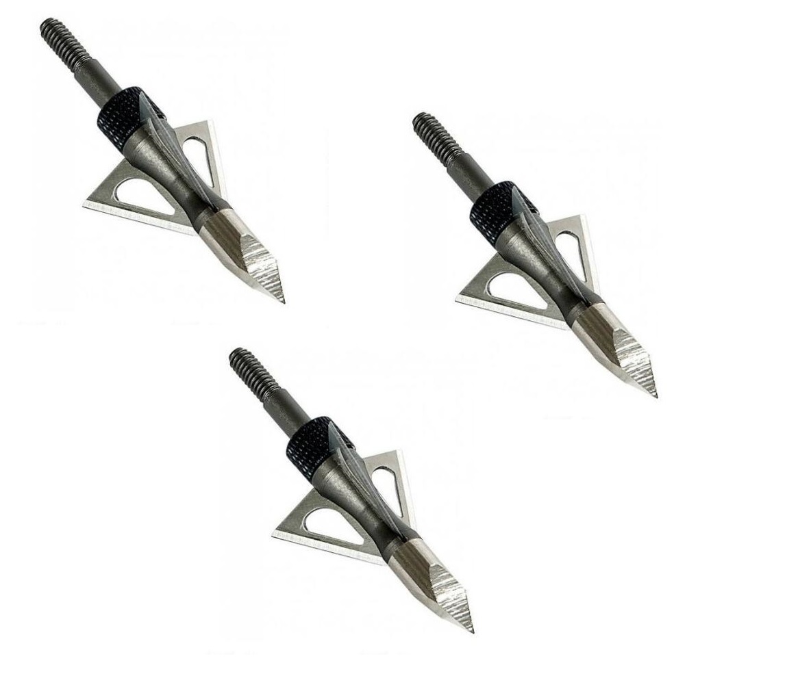ALLEN Power Point Chizel broadheads 3 blade 3pk 85 gr fixed hunting deer 14645