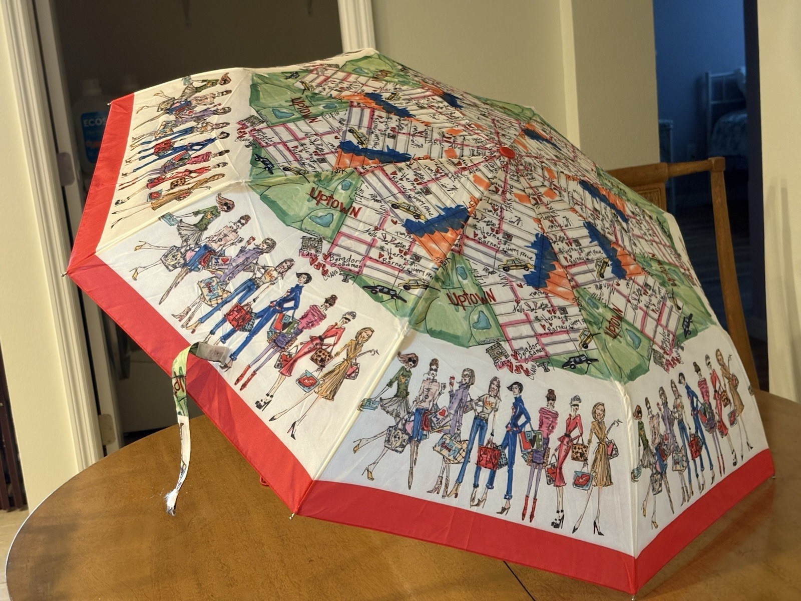Brighton Compact Umbrella NYC Manhattan New York Fashionista Large 38”
