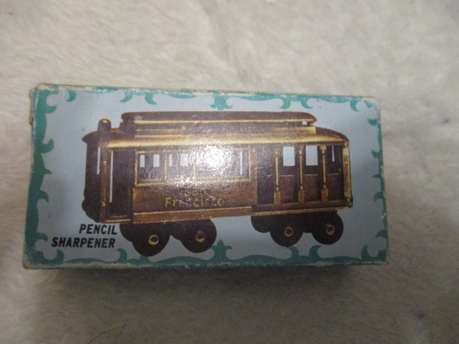 Antique Looking Die Cast Miniature San Francisco Cable Car Pencil Sharpener