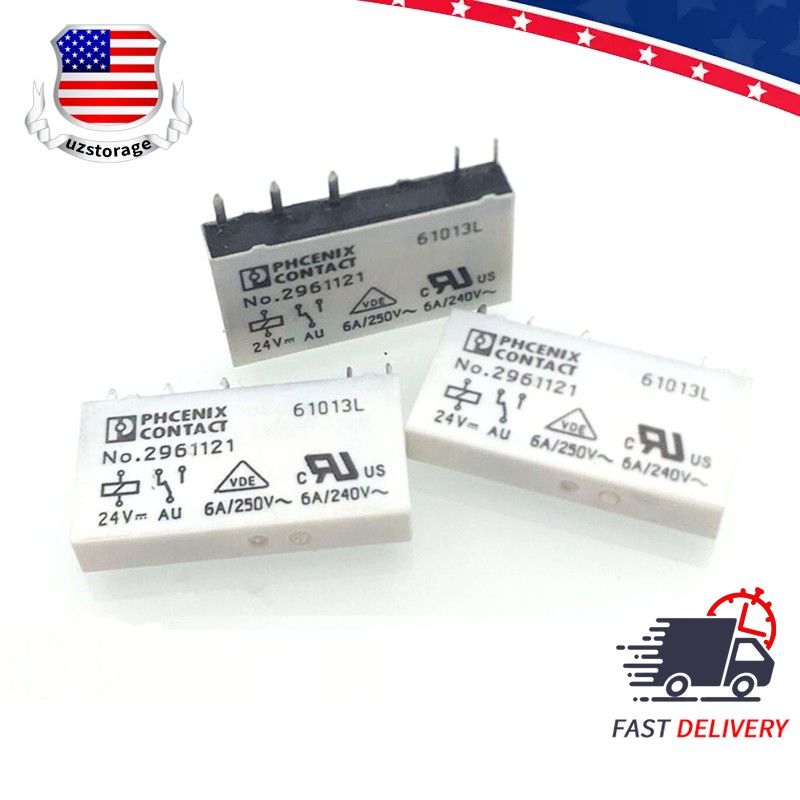 10PCS For Phoenix Contact 2961121 No.2961121 Power Relay 24VDC 5Pin 6A 240v~250V