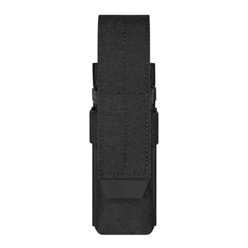 Flashlight Holster, Molle OC/Mace Spray Holder Adjustable Torch Carrier BK