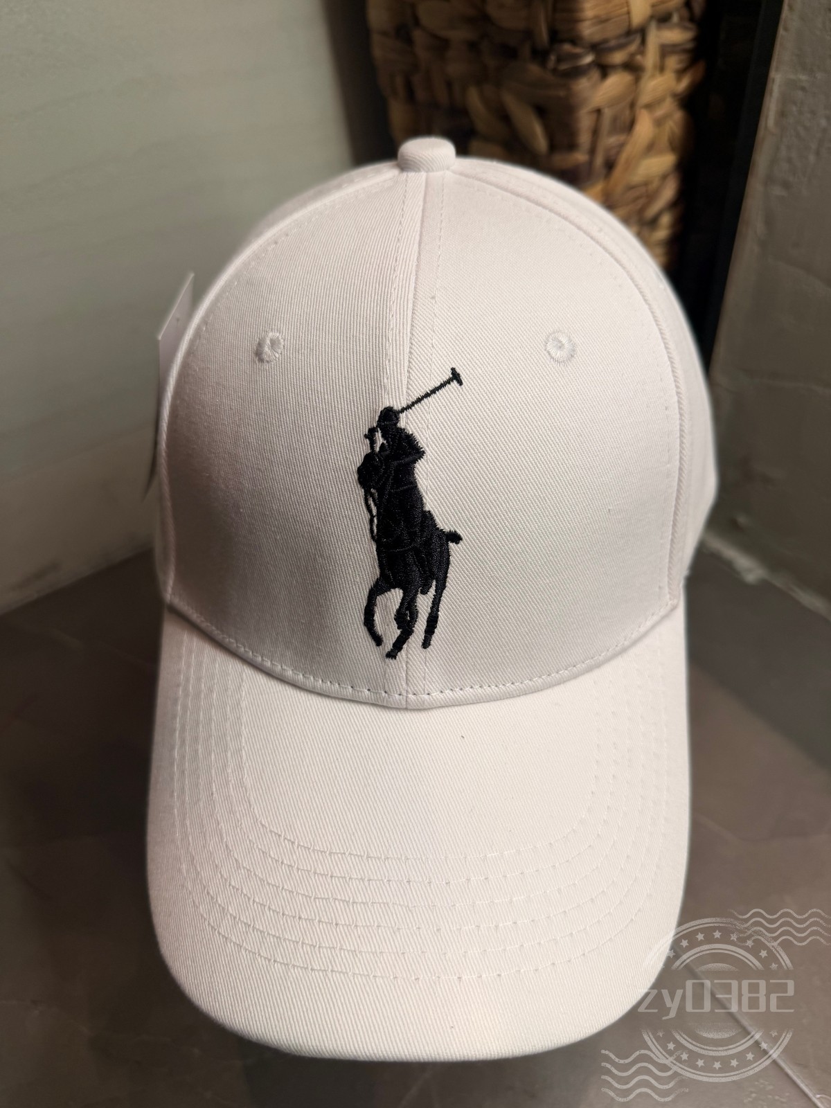 POLO Men's Aldult Sports Casual Adjustable Curved Eaves White Baseball Cap Hat