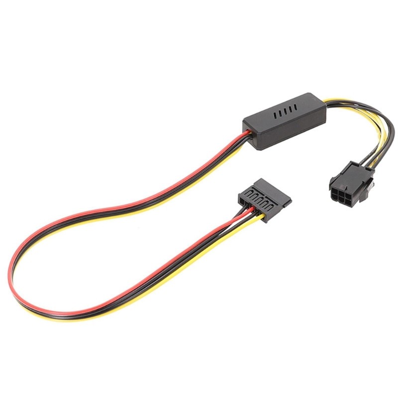 Durable 6PIN to Hard Disk Power Adapter Cable 12V To Voltage Reduction