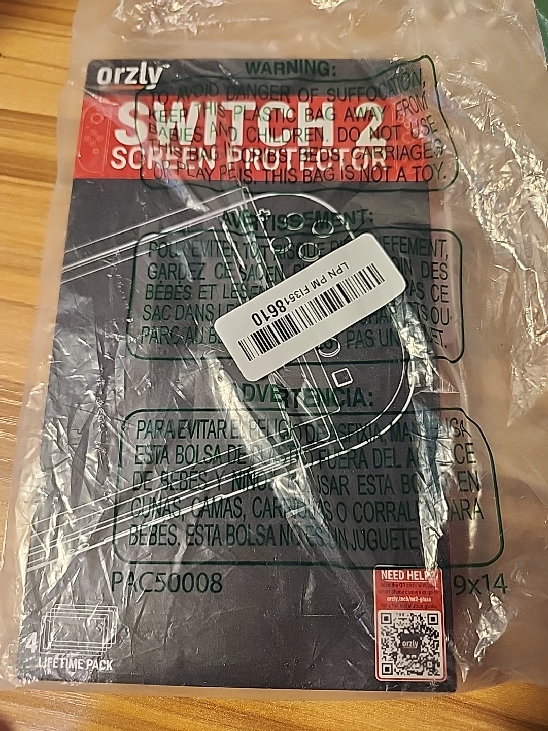 Orzly Premium Tempered Glass Screen Protectors for Nintendo Switch 4 Pack