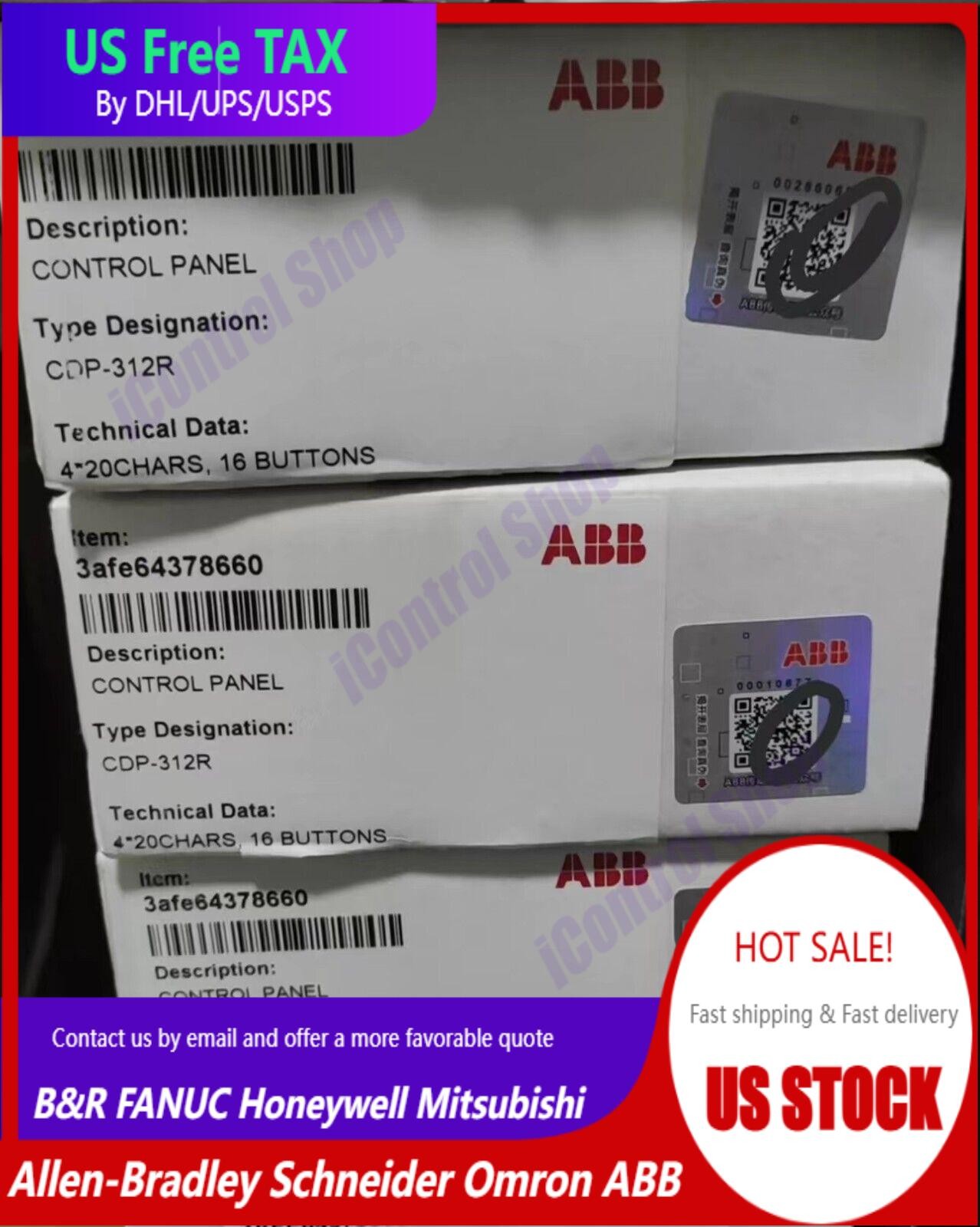CDP312R CDP-312R For ABB ACS800 control panel brand new in box US Free TAX