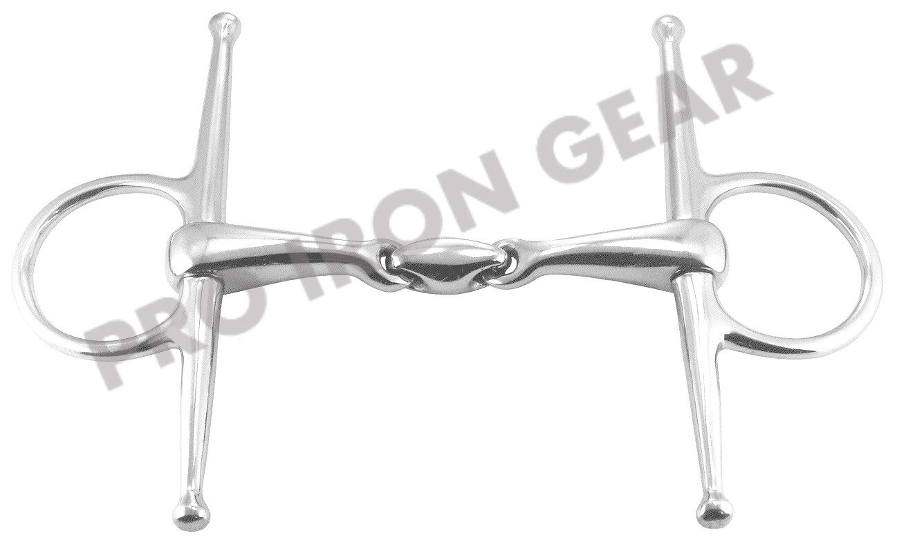 Full Cheek Double Broken With Oval Link Horse Snaffle Bit - Stainless Steel