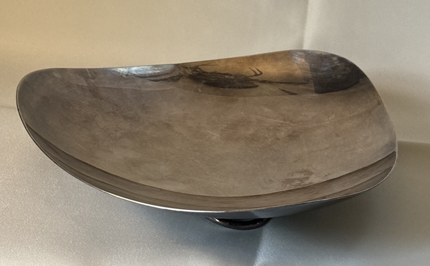 mid century modern silver plated dishes