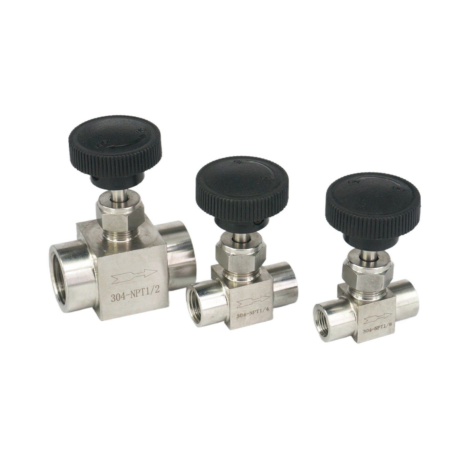 1/8" 1/4" 3/8" 1/2" NPT BSP Equal Female SUS304 Needle Valve Flow Control 64 Bar