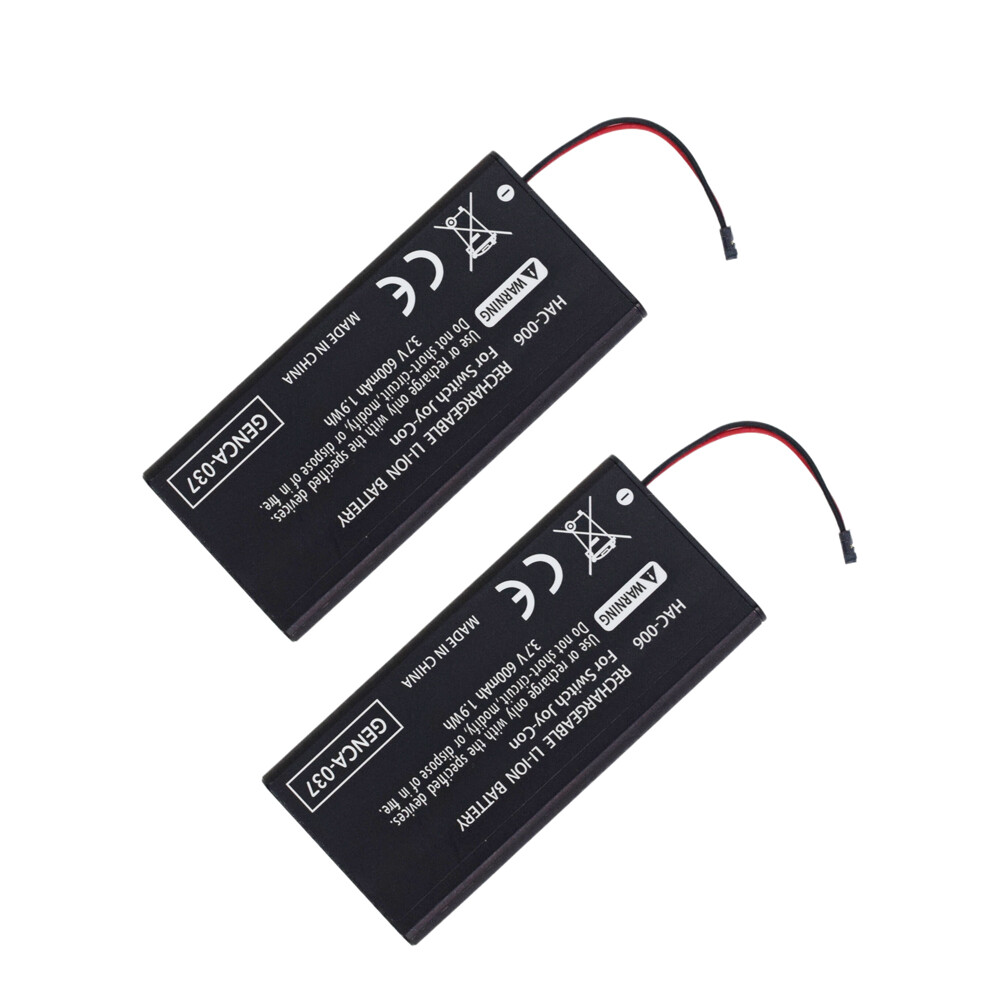 2Pack Rechargeable Battery for Nintendo Switch Joycon Controller 3.7V HAC-006